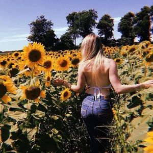 Forever 21 Backless Halter Crop Top